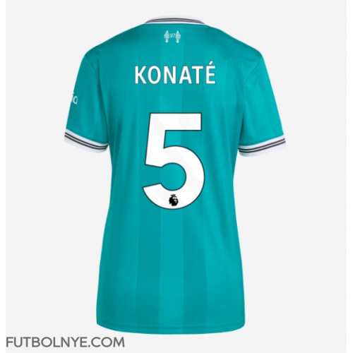 Camiseta Liverpool Ibrahima Konate #5 Tercera Equipación para mujer 2025-26 manga corta Camiseta Liverpool Ibrahima Konate #5 Tercera Equipación para mujer 2025-26 manga corta